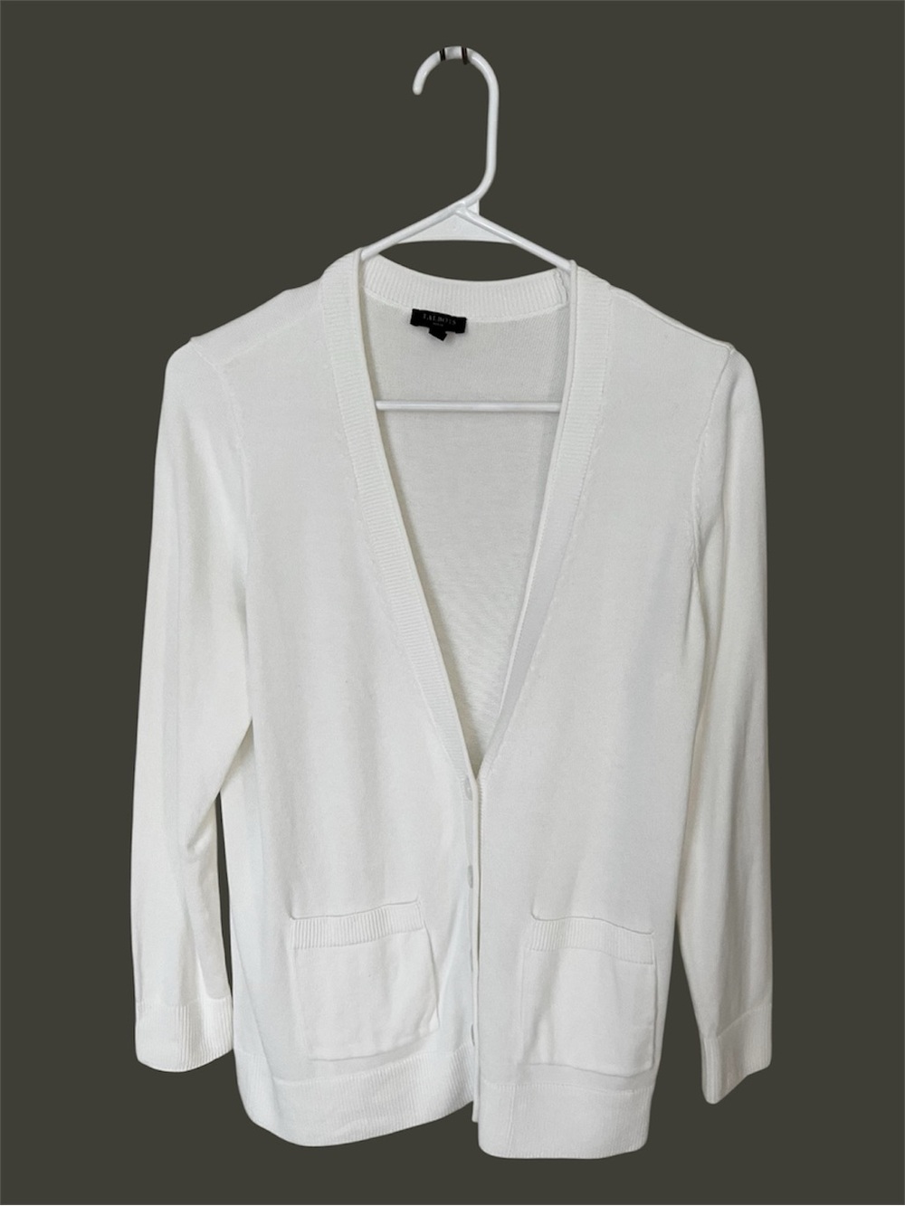 Talbots Button Down White Cardigan Size MP